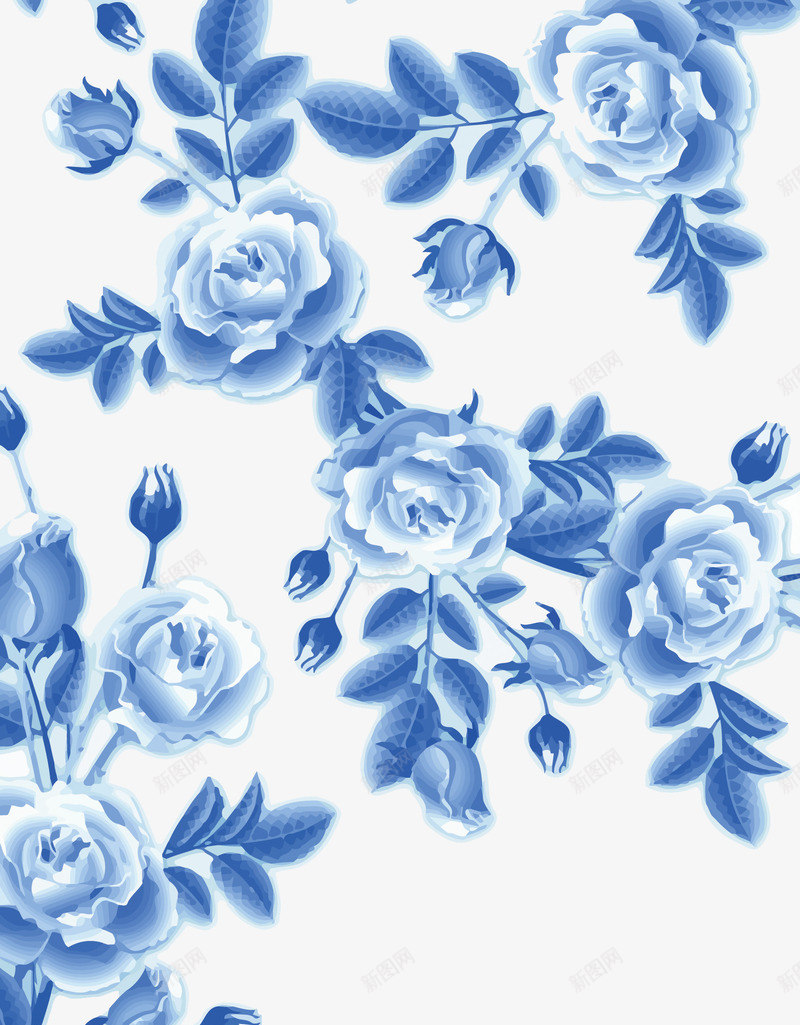 茶花花纹矢量图eps免抠素材_新图网 https://ixintu.com PNG图片 PNG图片素材 PNG素材 PNG素材免费下载 中国风 中式 茶花 青花 青花瓷 矢量图