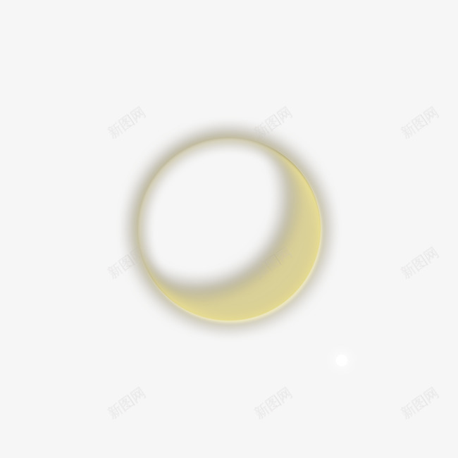 半月psd免抠素材_新图网 https://ixintu.com 中秋素材 半月 月亮