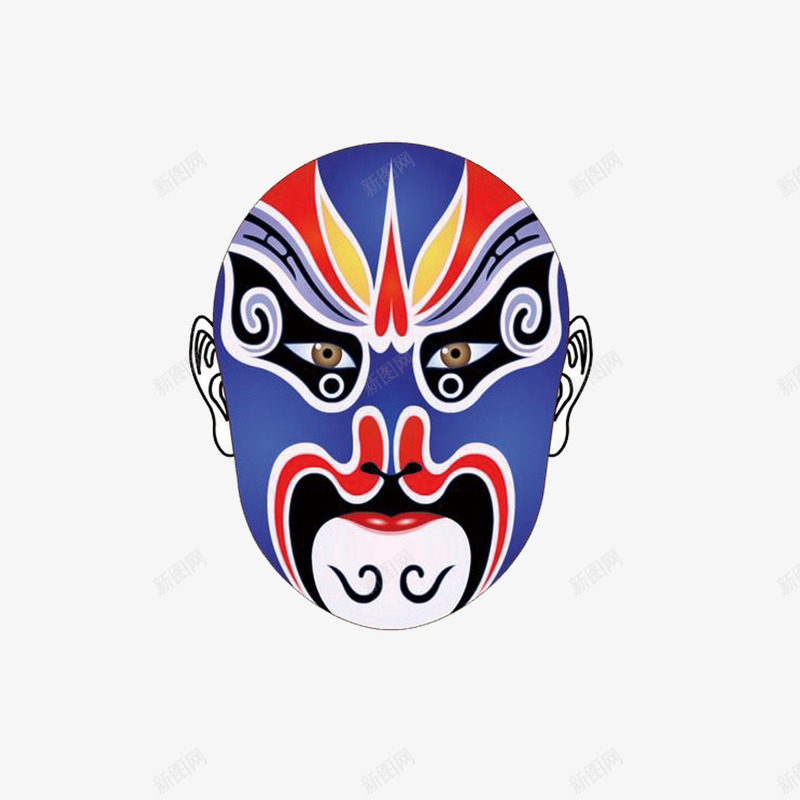京剧脸谱蓝脸png免抠素材_新图网 https://ixintu.com 中国京剧脸谱 京剧 北京 变脸 国粹 川剧 脸谱 蓝脸 蓝色的