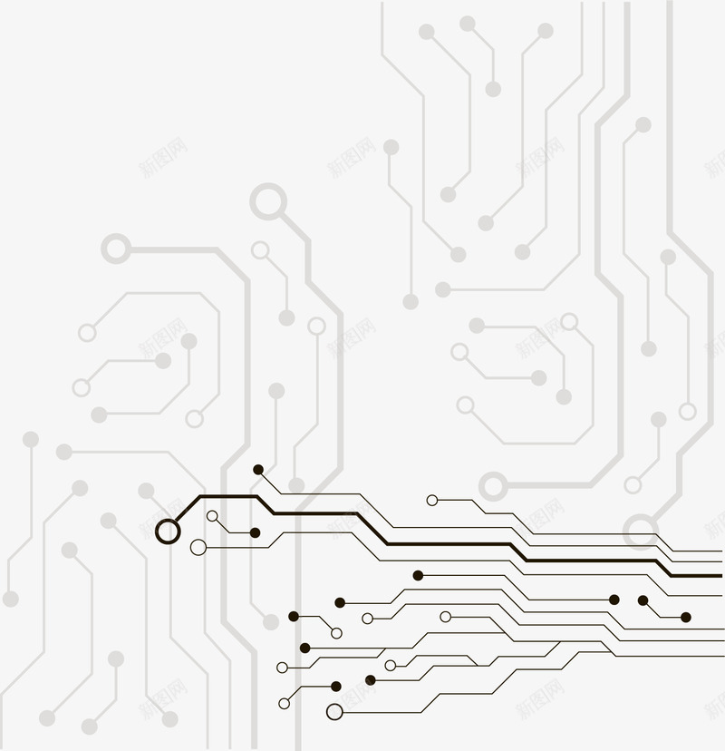 电子线路板png免抠素材_新图网 https://ixintu.com PCB 光效 制造 印制电路板 印刷线路板 接线图 电子线路板 科技 线路