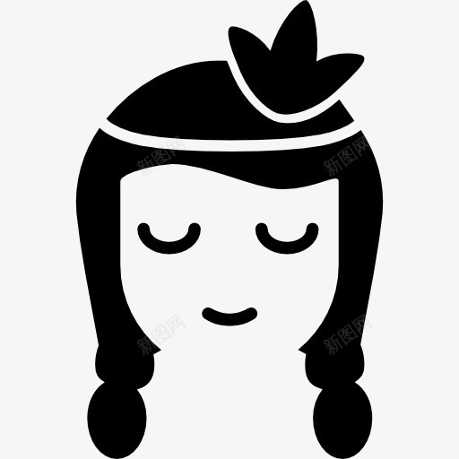 美国印第安女孩图标png_新图网 https://ixintu.com 人 印第安人 女人 女孩 美国人