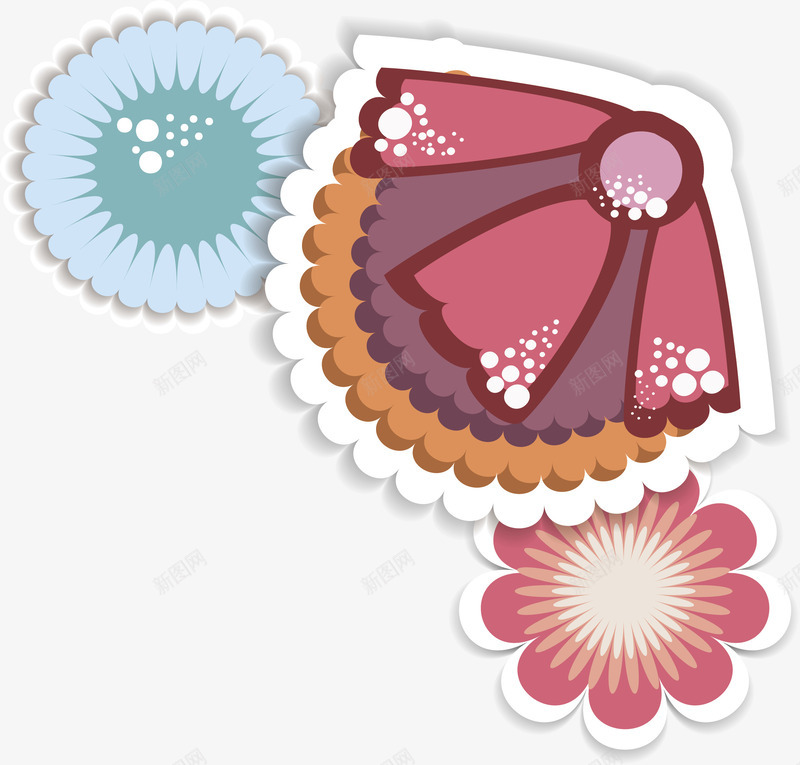 粉红色花朵装饰边框png免抠素材_新图网 https://ixintu.com 卡通花朵 可爱的粉花 矢量png 粉红色 粉红色花朵 粉红色贝壳