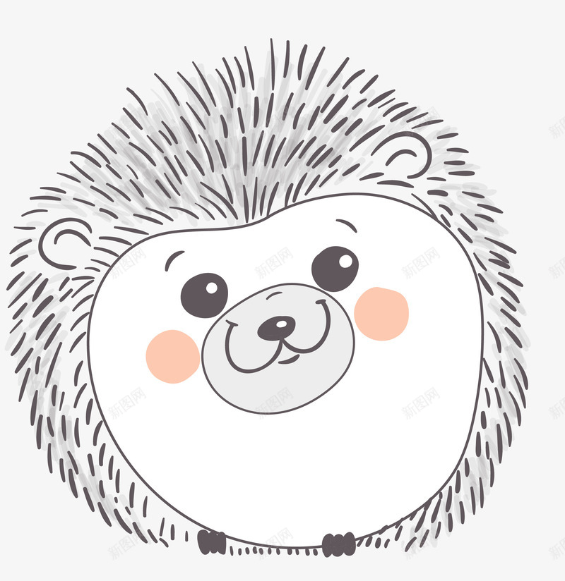 卡通手绘可爱的刺猬png免抠素材_新图网 https://ixintu.com 刺猬 动漫动画 卡通手绘 可爱的 开心的 艺术