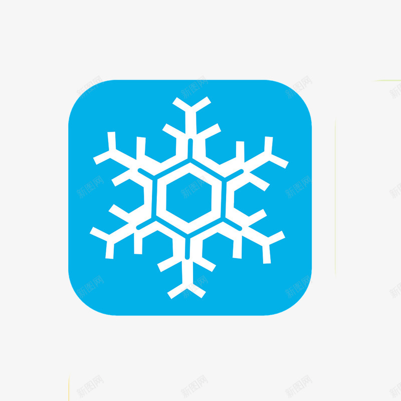 雪花标志png免抠素材_新图网 https://ixintu.com 冬天 雪绒花 雪花 飘雪