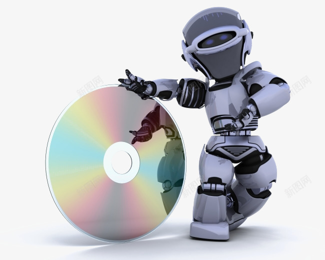 有质感的3D机器人png免抠素材_新图网 https://ixintu.com 元素 光碟 机器人 模型