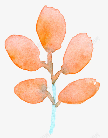 橙色水墨花蕊图案png免抠素材_新图网 https://ixintu.com 水彩花朵 淡雅花卉装饰图案 花卉绘画书法 花朵水墨画