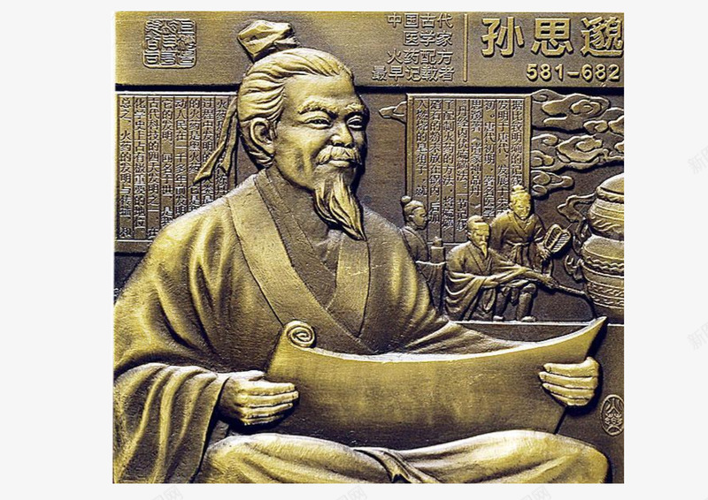 复古孙思邈png免抠素材_新图网 https://ixintu.com 免费png 免费png素材 古人 孙思邈 插图
