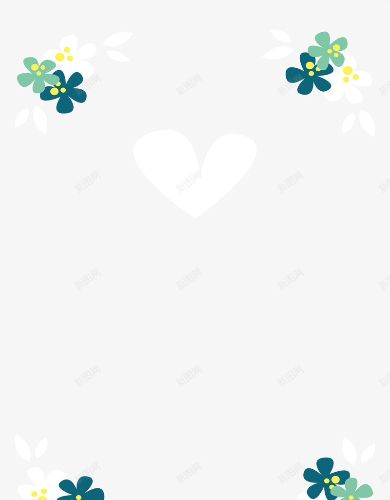 小碎花装饰边框png免抠素材_新图网 https://ixintu.com 卡通碎花 四角花纹 小碎花 矢量png 碎花装饰框 碎花边框