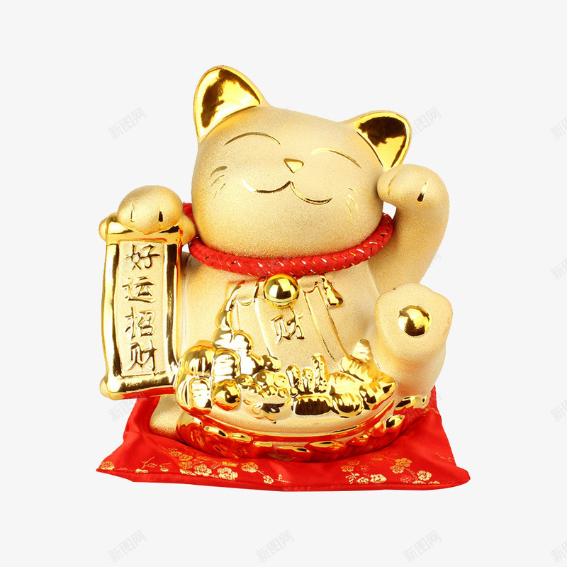 好运招财金色招财猫png免抠素材_新图网 https://ixintu.com 好运图 好运招财 富贵 财富 财源广进 金色 金色招财猫