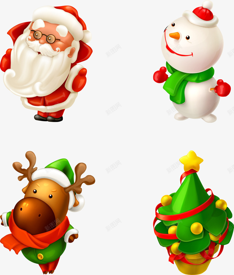 圣诞雪人与圣诞树矢量图eps免抠素材_新图网 https://ixintu.com 卡通 圣诞 圣诞圣诞图片 圣诞树 圣诞素材 圣诞节 圣诞节图片 圣诞雪人 圣诞鹿 雪人 矢量图