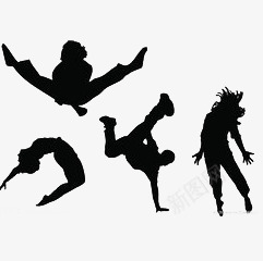 人物剪影png免抠素材_新图网 https://ixintu.com 人物 剪影 皮影戏 背影 运动 黑色