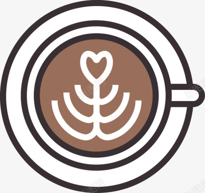 咖啡拉花图标图标