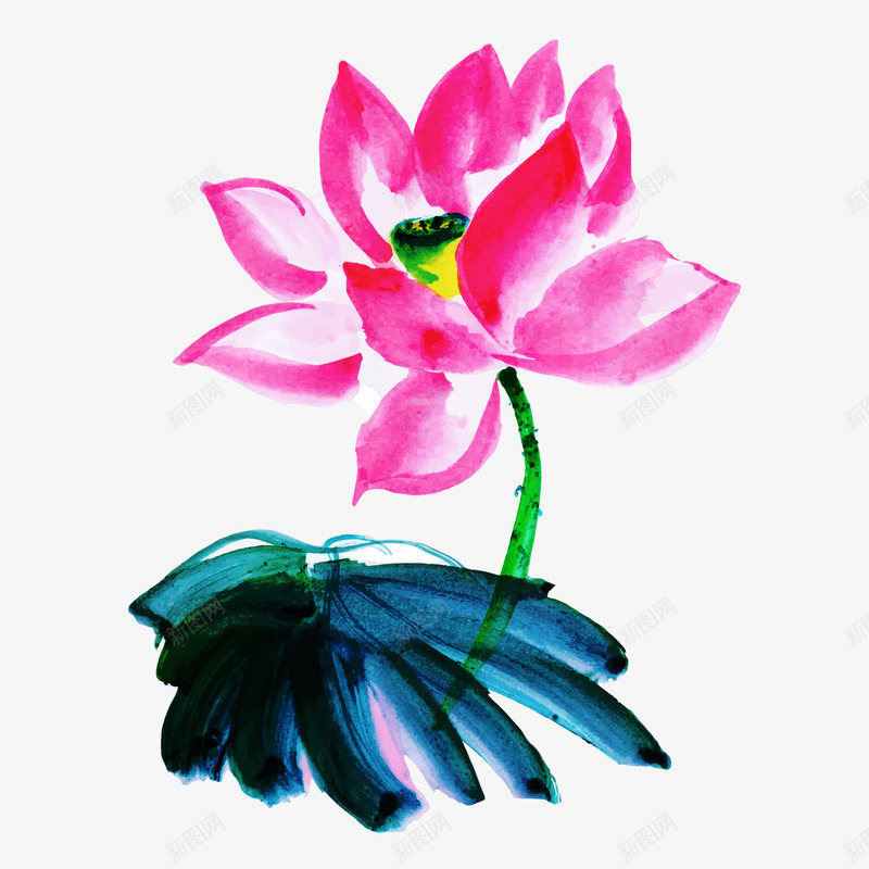 中国风水墨莲花矢量图eps免抠素材_新图网 https://ixintu.com 中国风 中国风水墨 手绘 手绘荷花 水墨荷花 荷花中国风 矢量图