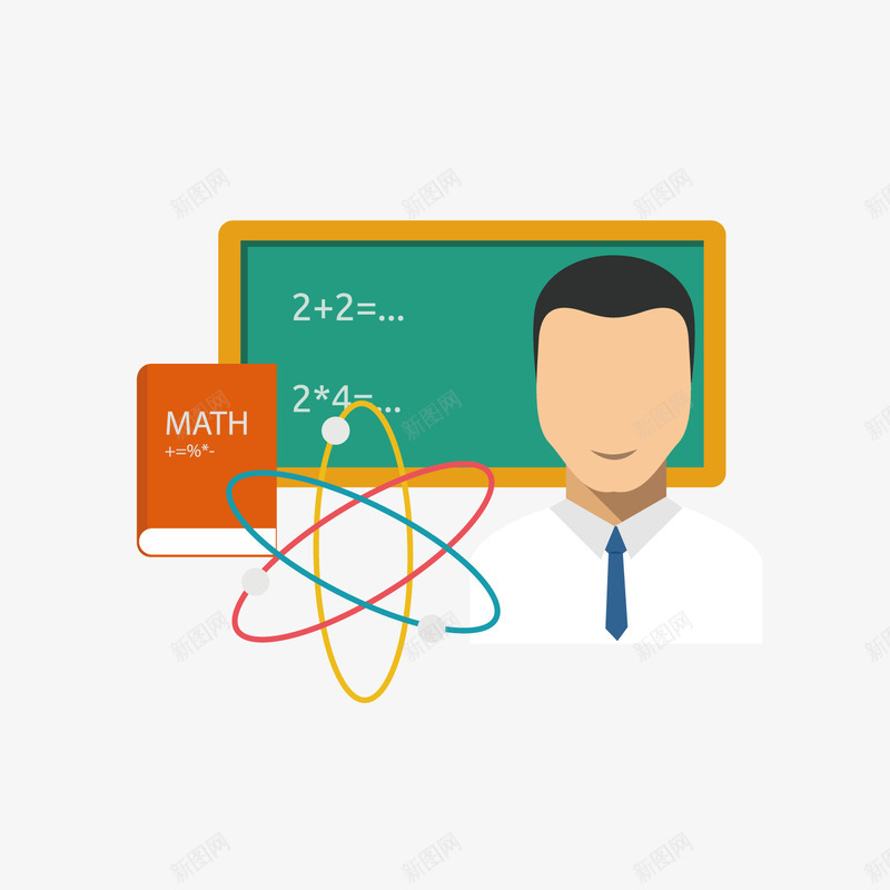 绿色黑板讲解矢量图ai免抠素材_新图网 https://ixintu.com 分析 学习 教学 数据 绿色 讲解 课本 黑板 矢量图