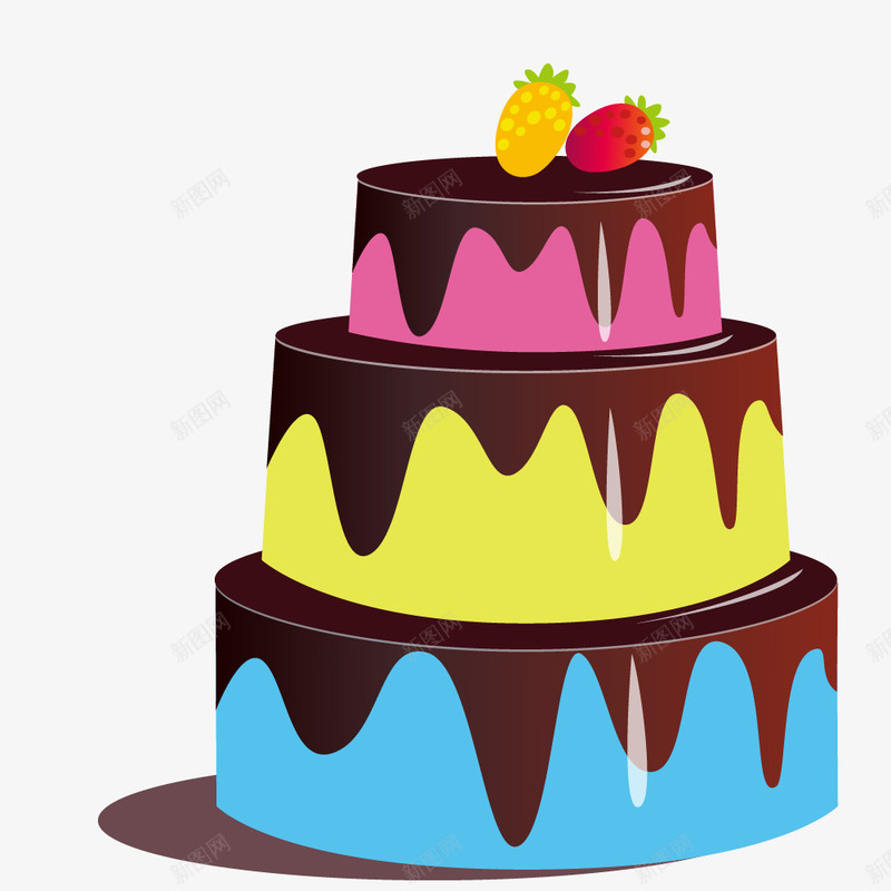 卡通手绘蛋糕生日祝福png免抠素材_新图网 https://ixintu.com 卡通手绘蛋糕美食 卡通蛋糕 广告设计 生日祝福 美食插画 蛋糕 装饰设计