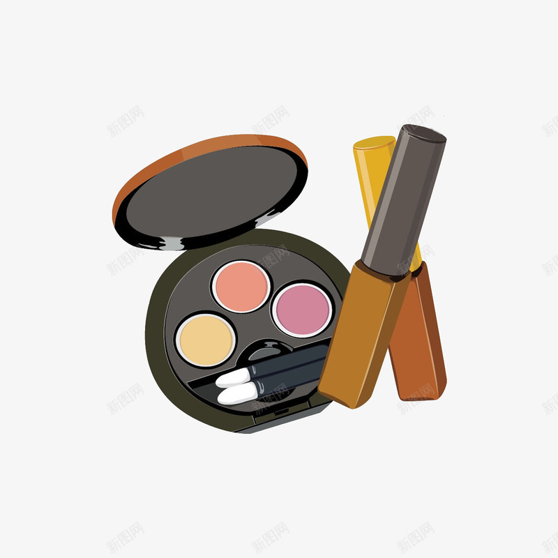 口红与眼影png免抠素材_新图网 https://ixintu.com 化妆品 卡通 口红 眼影 美妆