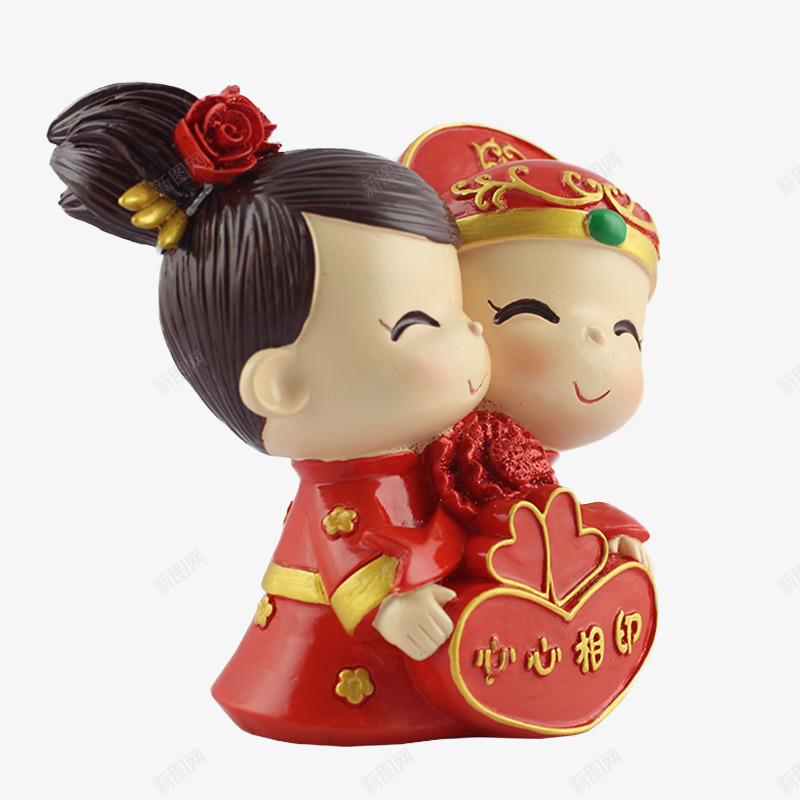 心心相印新郎新娘玩偶公仔png免抠素材_新图网 https://ixintu.com 公仔 婚庆 心心相印 玩偶