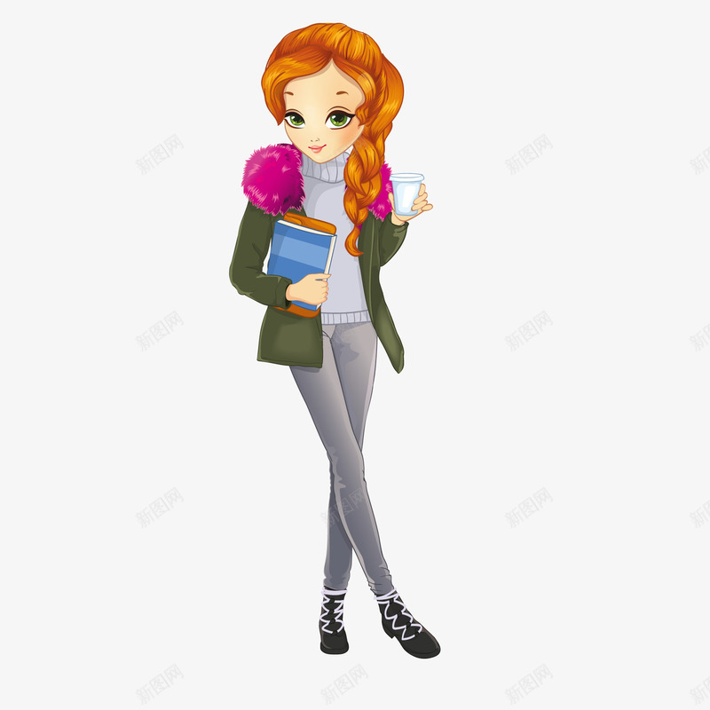 时尚的都市女性人物矢量图ai免抠素材_新图网 https://ixintu.com 人物设计 卡通人物 女性人物 时尚 都市女性 矢量图