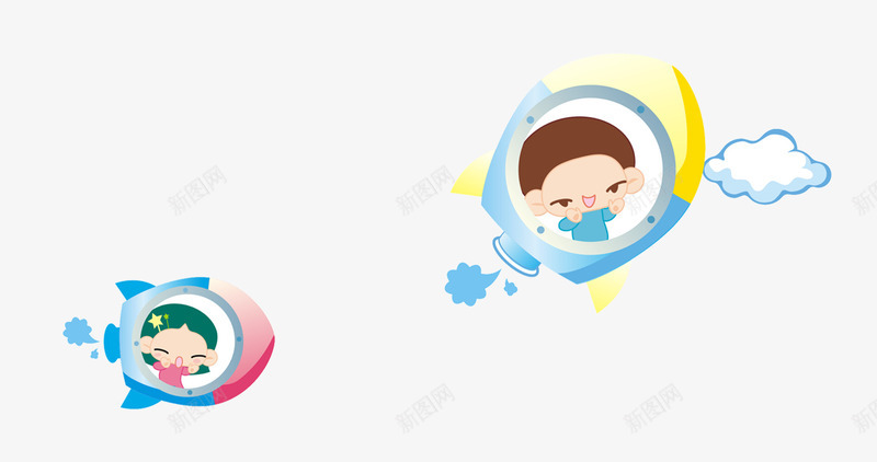 黄色卡通火箭儿童装饰图案png免抠素材_新图网 https://ixintu.com 儿童 免抠PNG 卡通 火箭 装饰图案 黄色