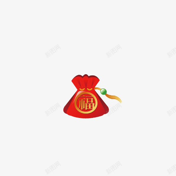 新年福袋png免抠素材_新图网 https://ixintu.com 卡通素材 新年素材 福袋 装饰图案