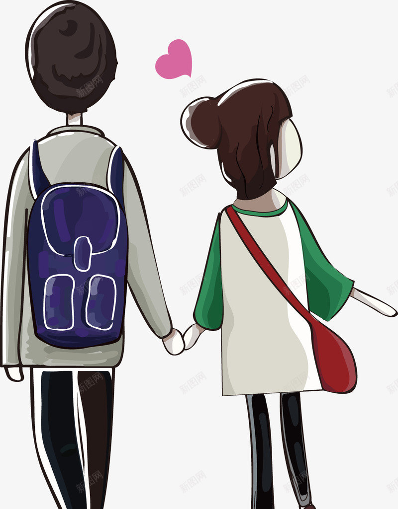 卡通可爱约会情侣png免抠素材_新图网 https://ixintu.com 可爱情侣 女孩 婚庆 婚礼 浪漫 爱情 男孩 约会