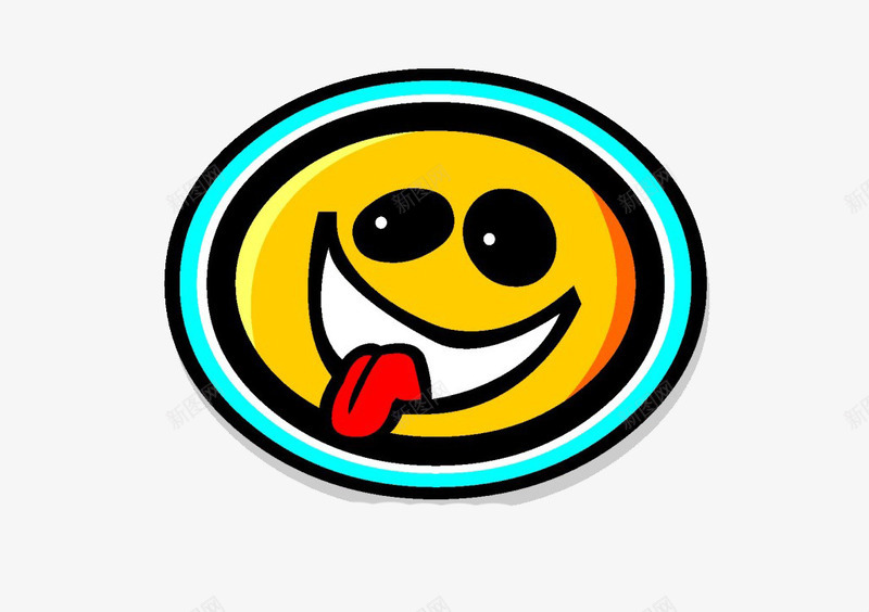 吐舌头的笑脸png免抠素材_新图网 https://ixintu.com 开心的 笑着的 笑脸 高兴的
