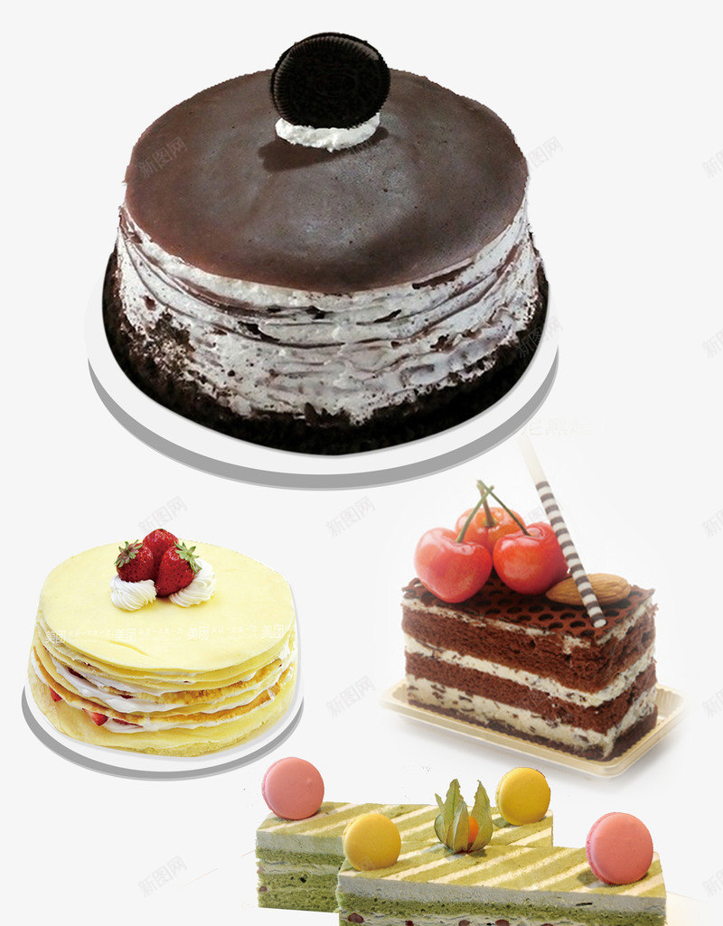 西点蛋糕png免抠素材_新图网 https://ixintu.com 奶油 巧克力 美食 蛋糕