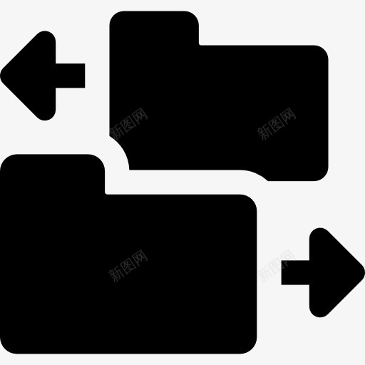 FolderTansfer图标png_新图网 https://ixintu.com 右箭头 左箭头 接口 数据存储 文件存储 转移 转让