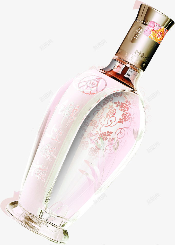透明酒瓶png免抠素材_新图网 https://ixintu.com 五粮液 白酒 白酒样机 透明 酒瓶