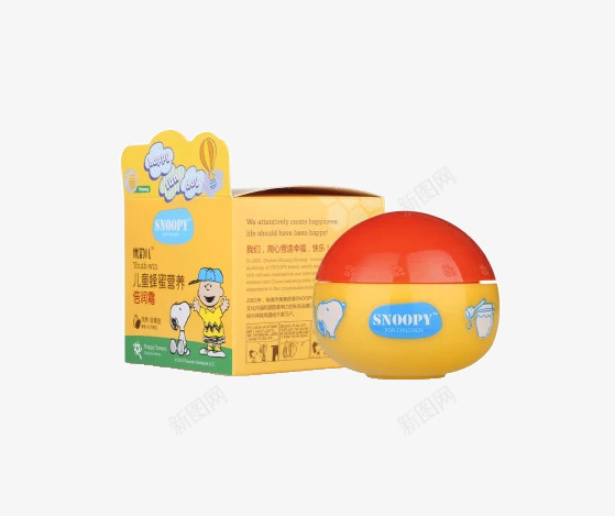 青少年护肤脸霜防皴png免抠素材_新图网 https://ixintu.com 产品实物 儿童 史努比 蜂蜜