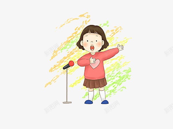 手绘儿童唱歌演讲图案png免抠素材_新图网 https://ixintu.com 儿童 唱歌 手绘 手绘儿童唱歌演讲图案 手绘儿童唱歌演讲图案PNG 演讲