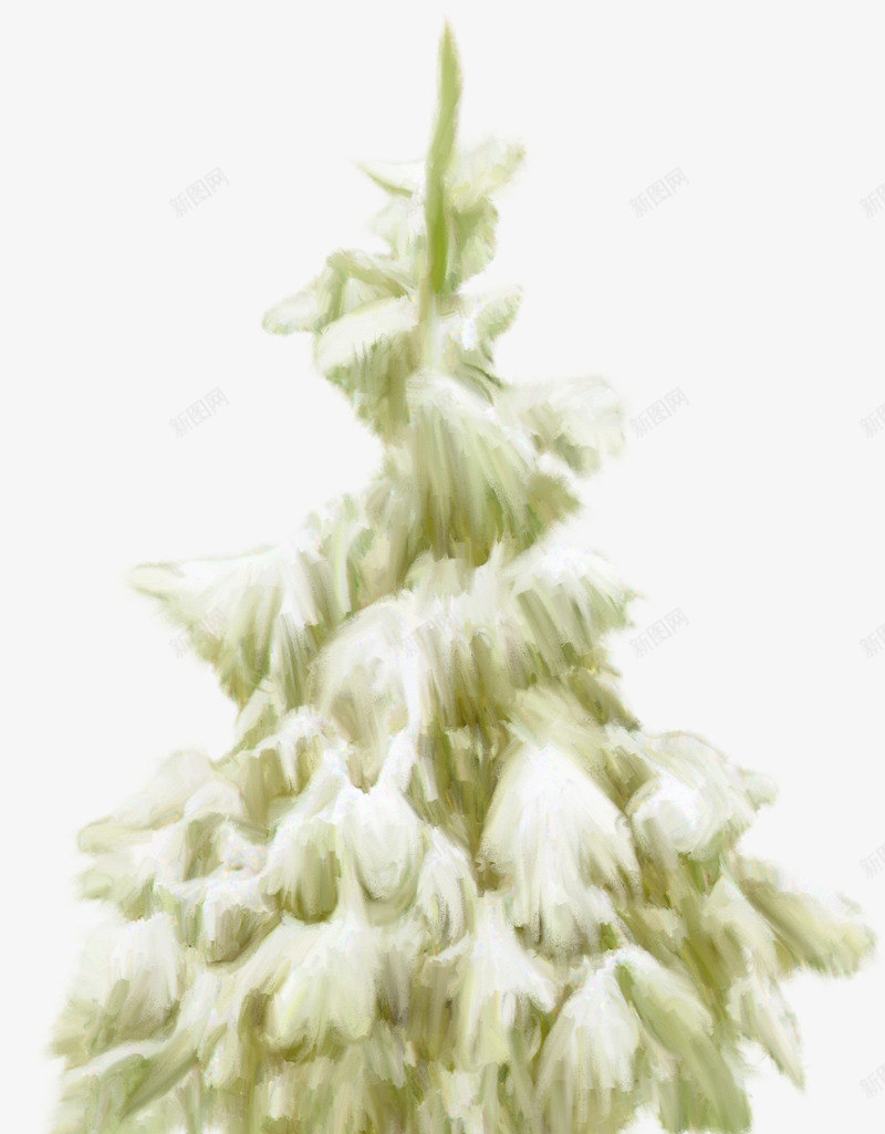 冰雪覆盖的松树png免抠素材_新图网 https://ixintu.com 下雪 冬天 冬季树枝 冰雪 枝头 树枝 雪压枝头