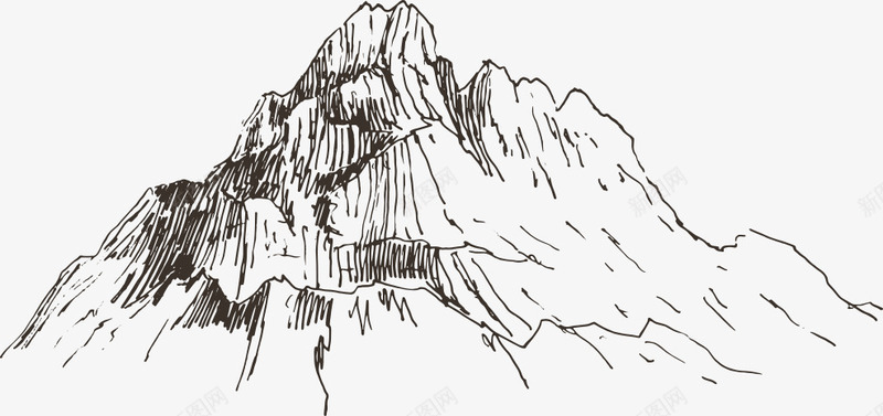 手绘高山矢量图ai免抠素材_新图网 https://ixintu.com 山峰 山版画 山画 山脉 手绘高山 矢量图 简笔画山 线条山 自然风光