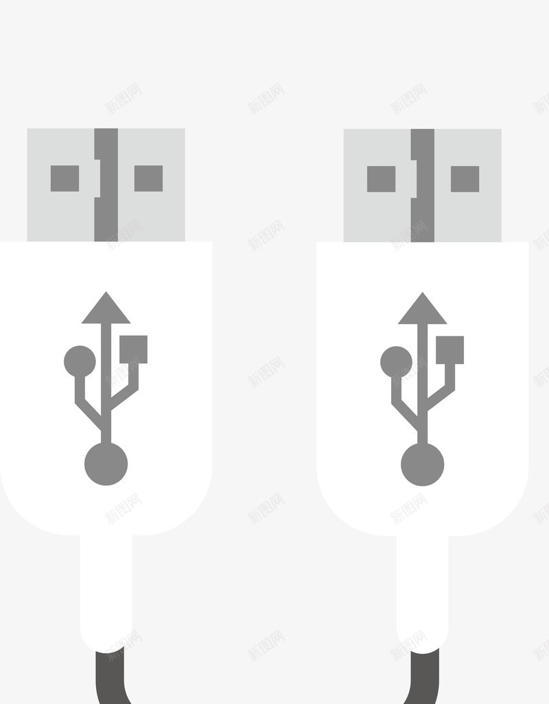 手绘数据线png免抠素材_新图网 https://ixintu.com 3C USB USB线 usb充电线 交互 充电线 手机线 手绘 数据线 数码产品 电源线