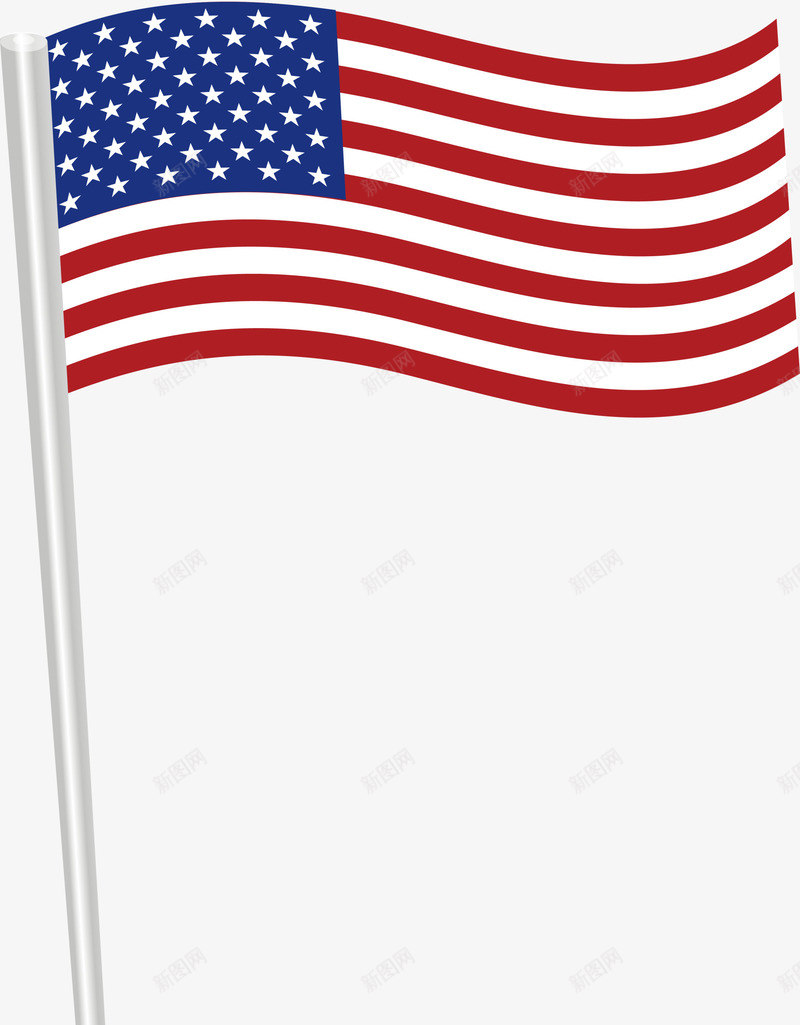 红蓝飞扬国旗png免抠素材_新图网 https://ixintu.com 免抠PNG 军人 军人节 国旗 红蓝 美国 装饰图案 飞扬