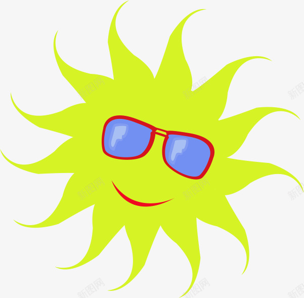 荧光色太阳卡通效果png免抠素材_新图网 https://ixintu.com 卡通 太阳 效果 荧光
