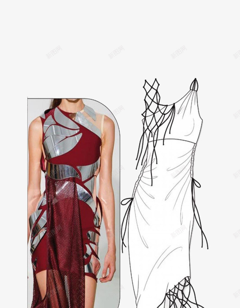 女装时装png免抠素材_新图网 https://ixintu.com 时尚女装插画 简约高端服装设计 高端女装设计