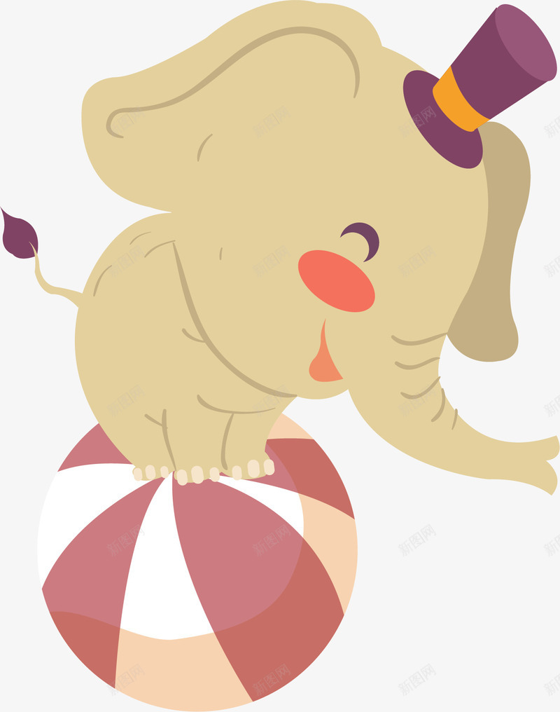 卡通大象矢量图ai免抠素材_新图网 https://ixintu.com PNG图 PNG图下载 创意卡通 动物插图 卡通 卡通插图 大象 插图 矢量图
