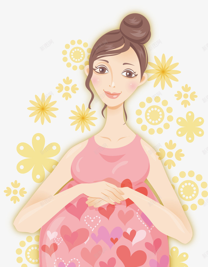 妇幼保健插画png免抠素材_新图网 https://ixintu.com 妇幼保健 宣传海报 海报装饰 精致 艺术风