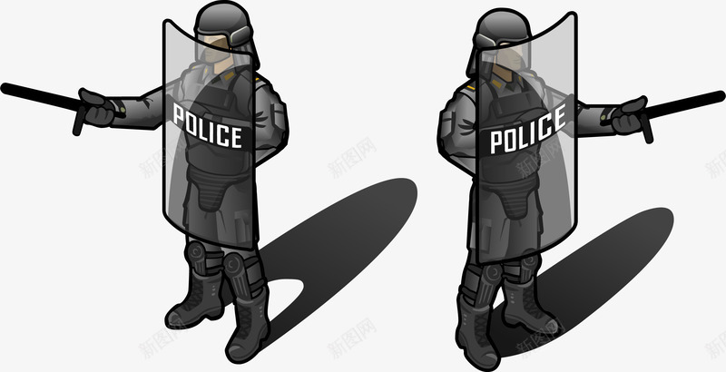手拿警棍的武警战士png免抠素材_新图网 https://ixintu.com 全副武装 卡通 士兵 武警战士 警棍