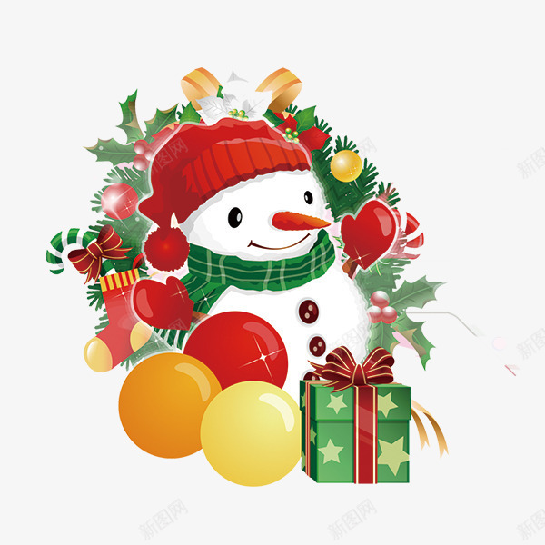 圣诞雪人礼盒png免抠素材_新图网 https://ixintu.com 冬天雪人 圣诞新年素材 圣诞礼盒 圣诞节矢量图 圣诞雪人