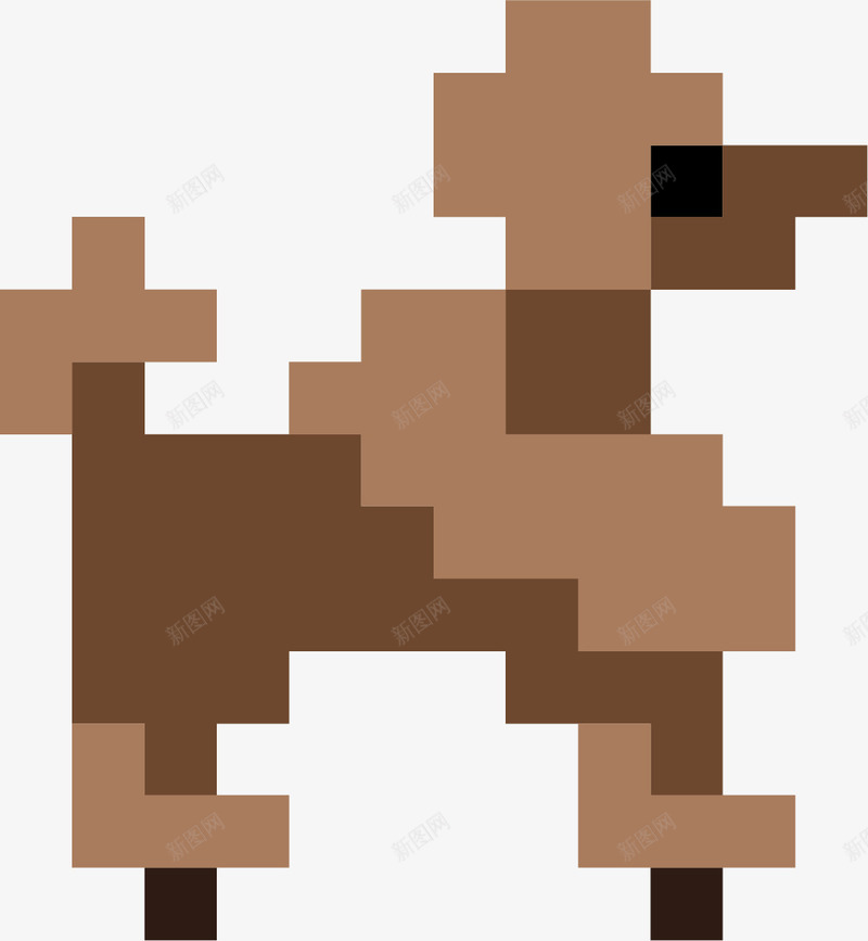 贵宾犬卡通风格像素矢量图ai免抠素材_新图网 https://ixintu.com 像素 像素图案 像素风格 卡通 卡通风格 矢量像素图案 贵宾犬 矢量图