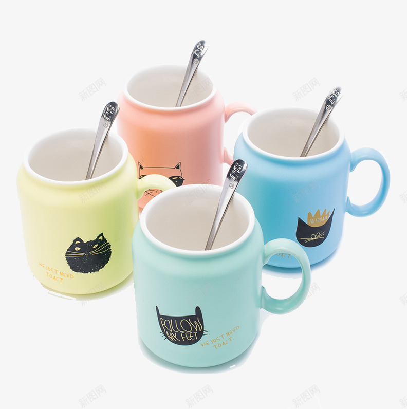 创意艺术瞄马克杯png免抠素材_新图网 https://ixintu.com 产品实物 免费png 免费png图片 卡通水杯 咖啡杯 陶瓷
