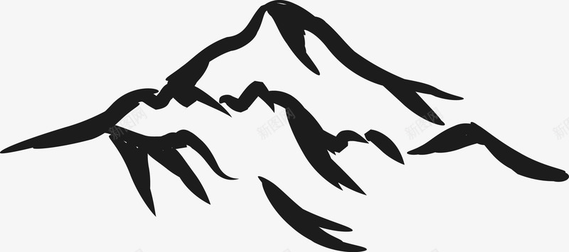 com 中国风 中国风山脉 传统 古典 国画 山 山川 山脉 水墨山 水墨画