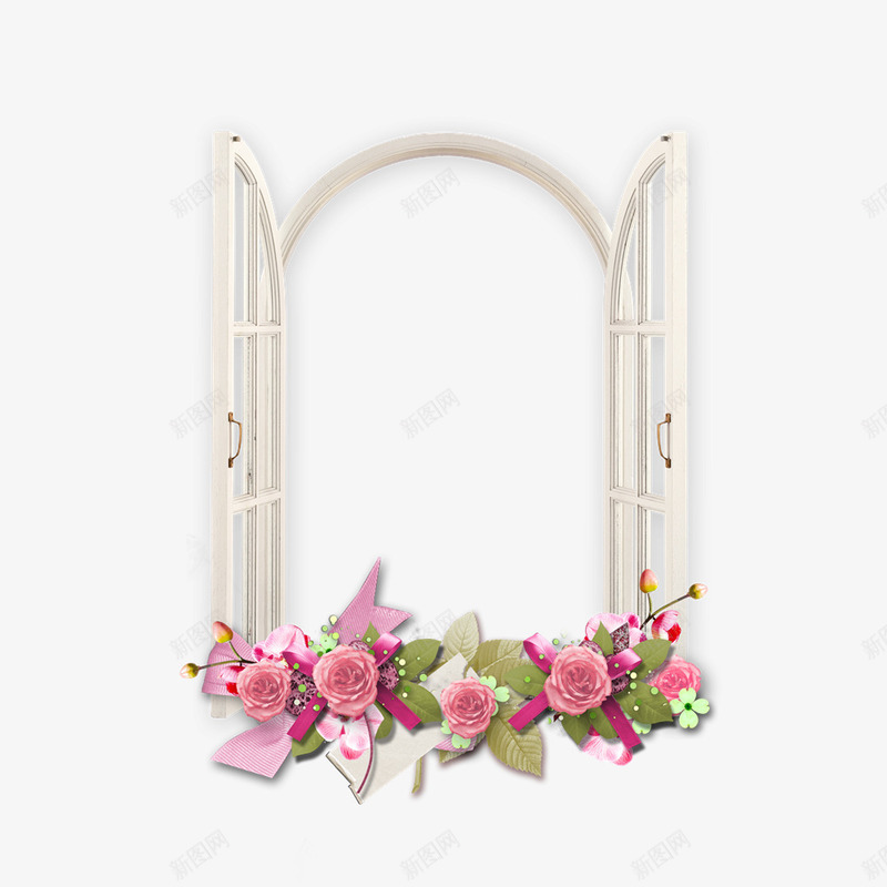 花框花边png免抠素材_新图网 https://ixintu.com 底纹边框 窗 窗户 花卉 花朵 花框 花边 花边框 花边花框 花边花纹