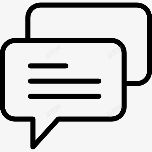聊天图标png_新图网 https://ixintu.com 接口 泡沫的讲话 消息 聊天 评论 谈话