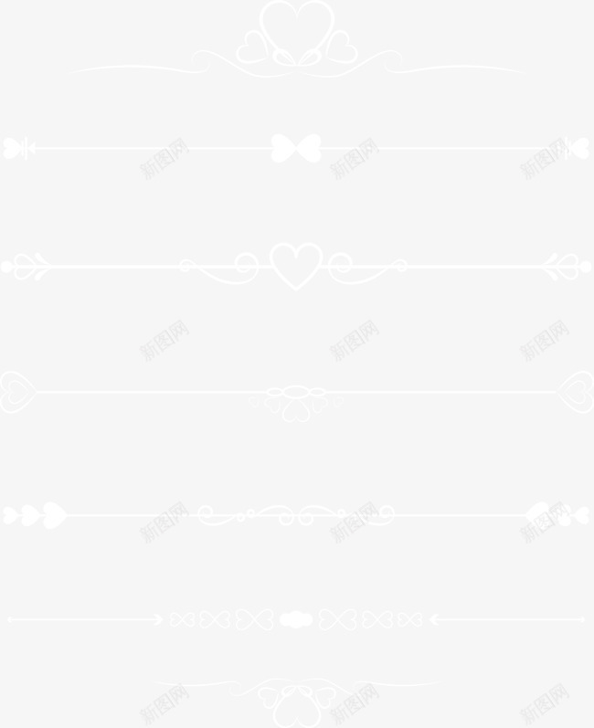 七夕情人节分割线png免抠素材_新图网 https://ixintu.com love 婚礼 情人节矢量素材 爱 爱心 爱情 爱意 红心 红桃心 贺卡