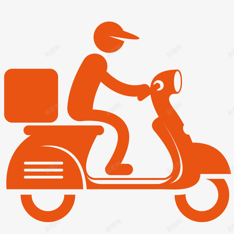外卖运输小车png免抠素材_新图网 https://ixintu.com 外卖骑士 快递 电车 货运 运送 餐饮 骑行