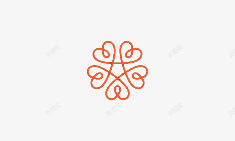 对称图案图标png_新图网 https://ixintu.com logo设计 花型 装饰 重叠
