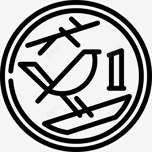 开曼群岛元图标png_新图网 https://ixintu.com 商业 外汇 现金 硬币 货币 钱 银行